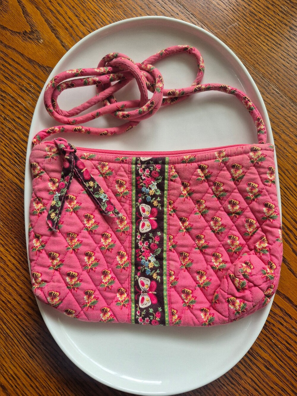 Vera Bradley Pink Pansy Crossbody Purse